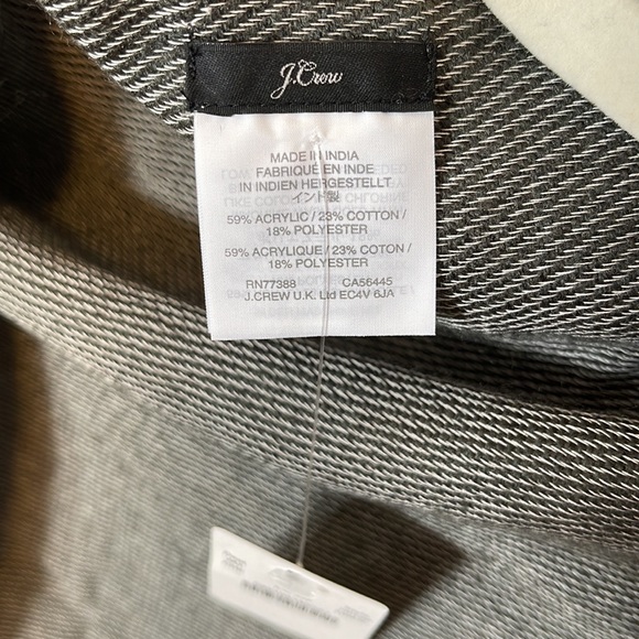 NWT JCrew Scarf Shawl Grey Stripe - Picture 6 of 6